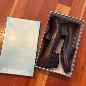 Nine West Myra Brown Leather Loafers